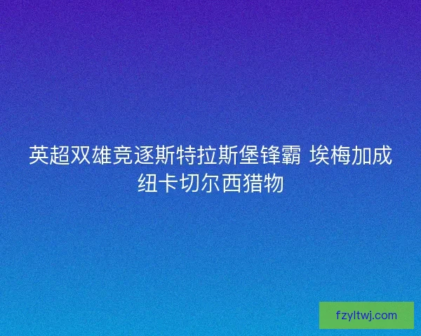 英超双雄竞逐斯特拉斯堡锋霸 埃梅加成纽卡切尔西猎物